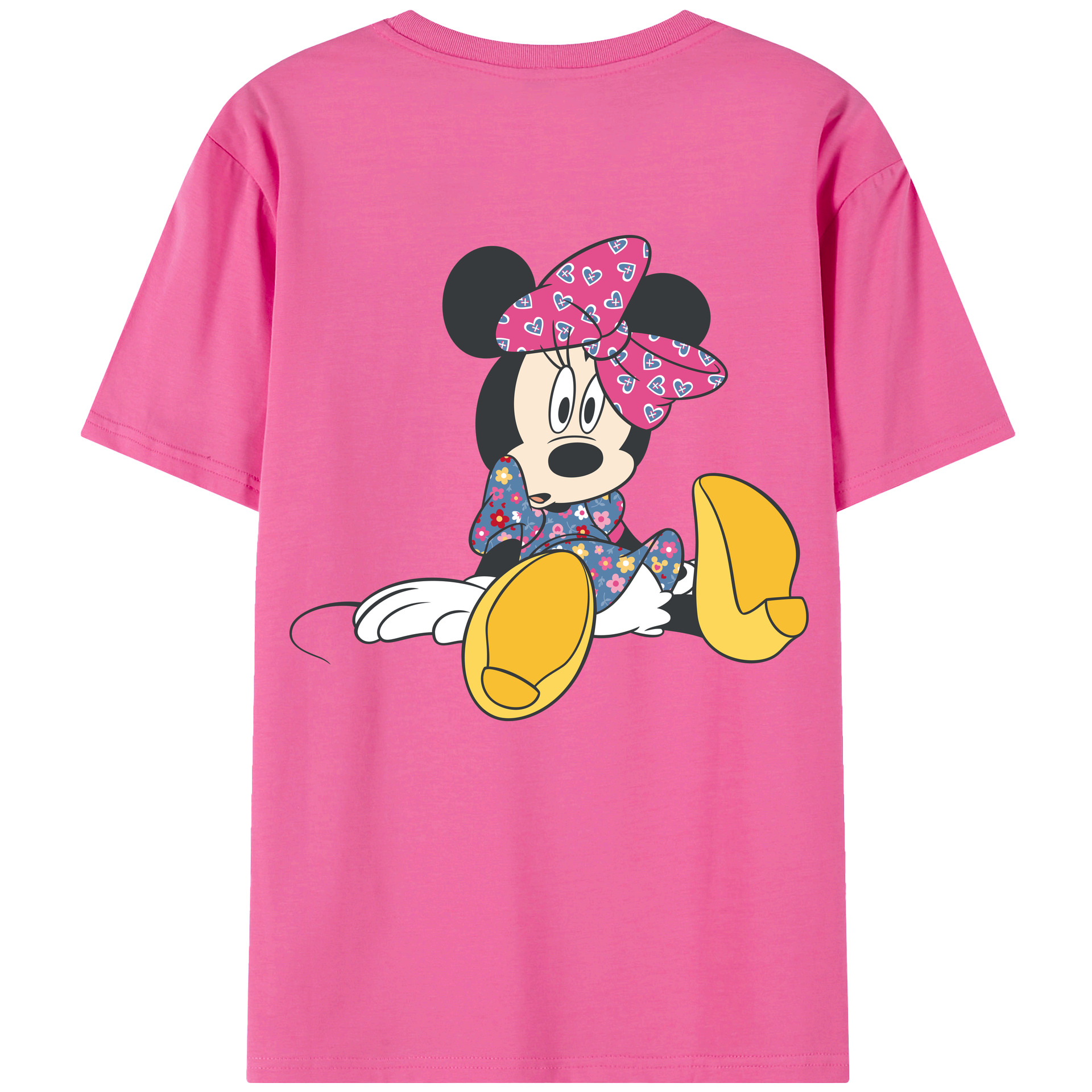 （画像用） ミッキーマウス Mickey Mouse レディース半袖Tシャツ(バックプリント)
